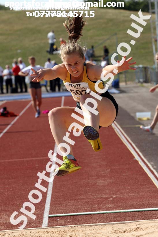 Womens under-17s long jump, 2018 Northern Under-17s/U-15s/U-13s Champs., Wavertree Athletics Centre, Liverpool. Photo: David T. Hewitson/Sports for All Pics